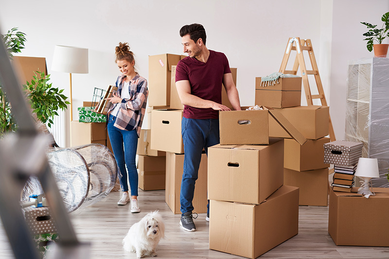 family packing for storage